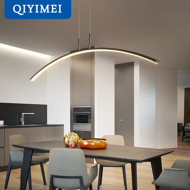 lustre suspendu moderne avec télécommande et lumières led intégrées