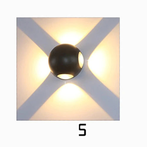Applique murale extérieure LED moderne noir jardin porche forme IP65 110 V 220 V extérieur numéro de maison lumière étanche éclairage mural - vue 11 sur 15