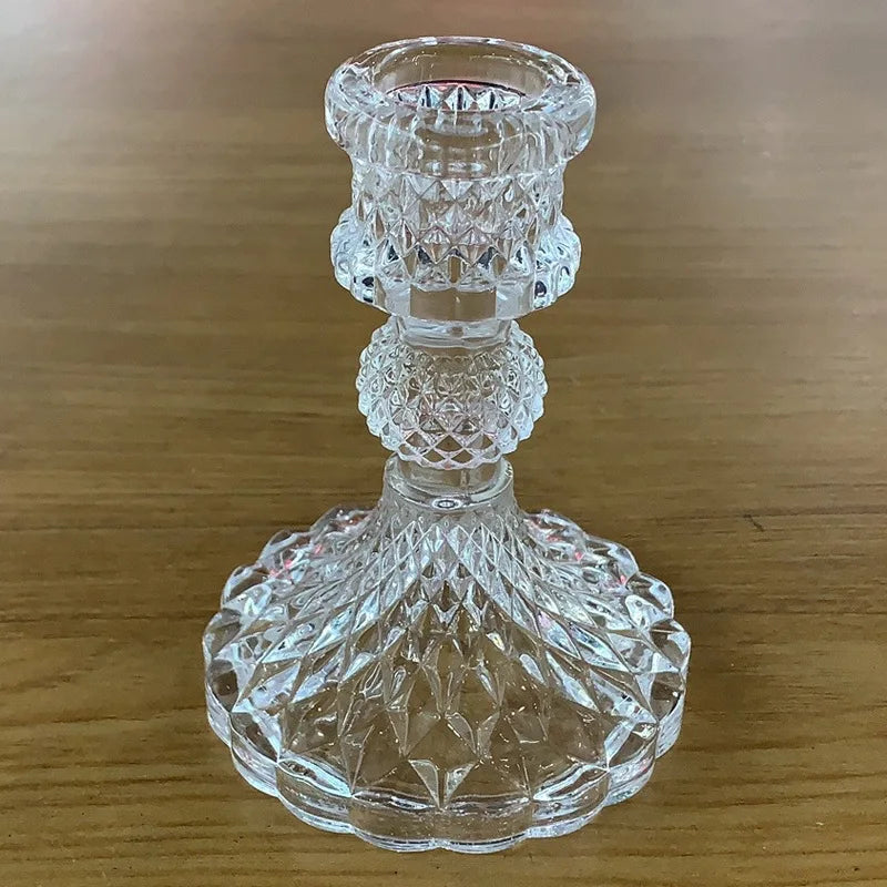 bougeoir en verre style européen pour décoration intérieure - vue 7 sur 8