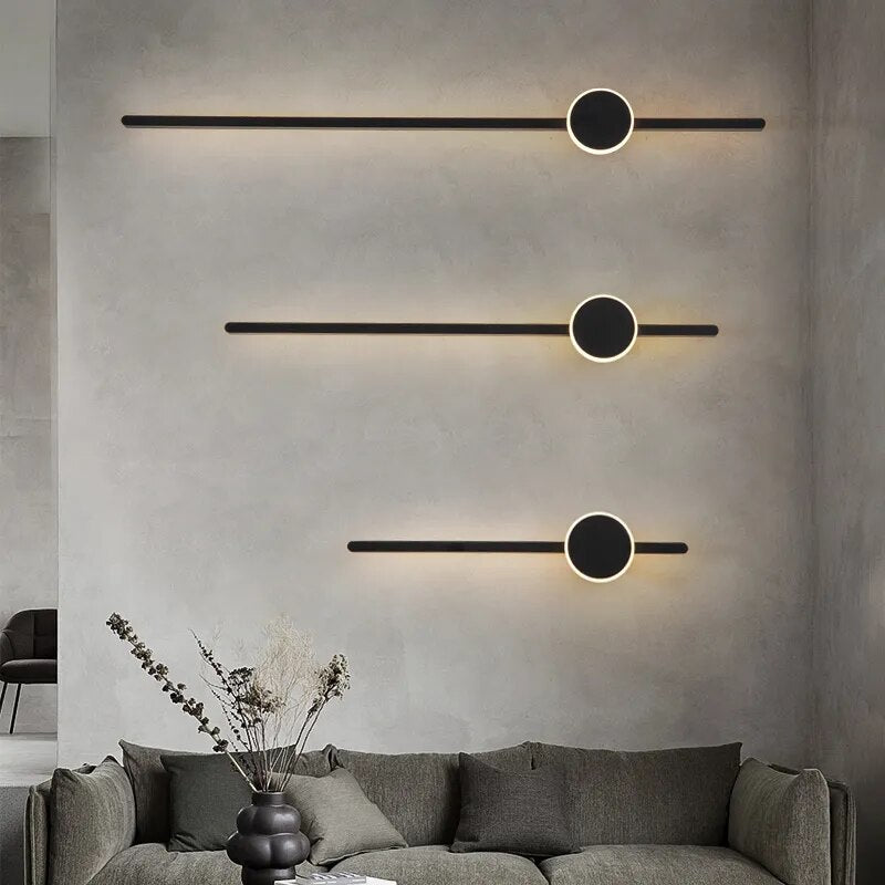 Applique murale moderne minimaliste à longue bande - vue 5 sur 8