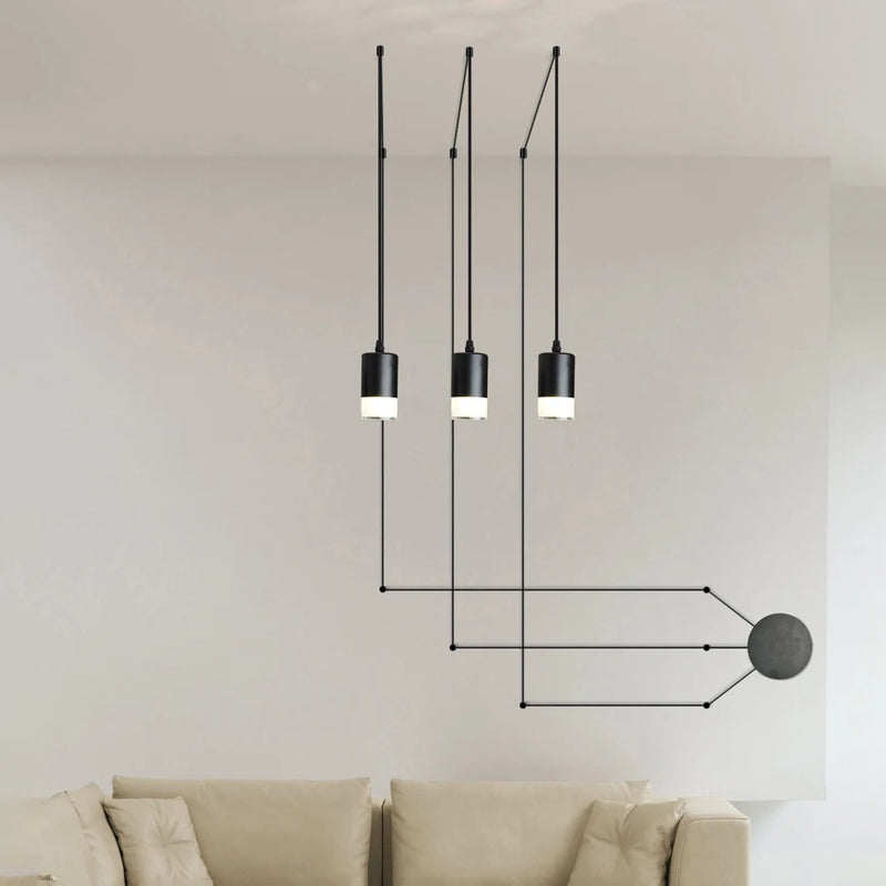 lustre moderne suspension araignée à leds style nordique
