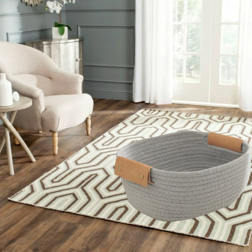 panier de rangement en corde pour jouets et linge bébé - vue 4 sur 10