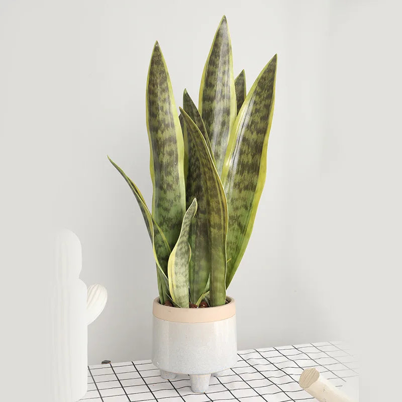 plantes artificielles feuilles de tigre pour décoration intérieure et jardin - vue 5 sur 12