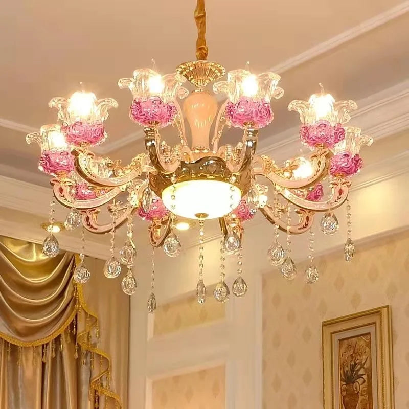 lustre de luxe en cristaux pour décoration élégante créative - vue 3 sur 21