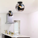 plafonnier abat-jour métallique loft cage ombre