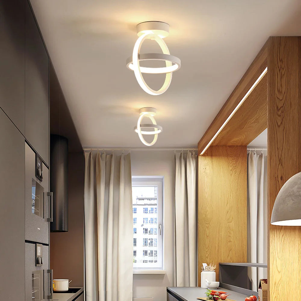 plafonnier led lumière ombre maison couloir chaud froid luminaire salon chambre éclairage - vue 6 sur 24