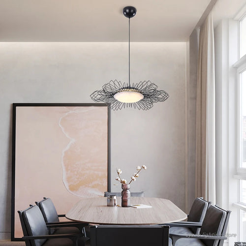 lustre en fer moderne pour décoration intérieure nordique - vue 4 sur 9