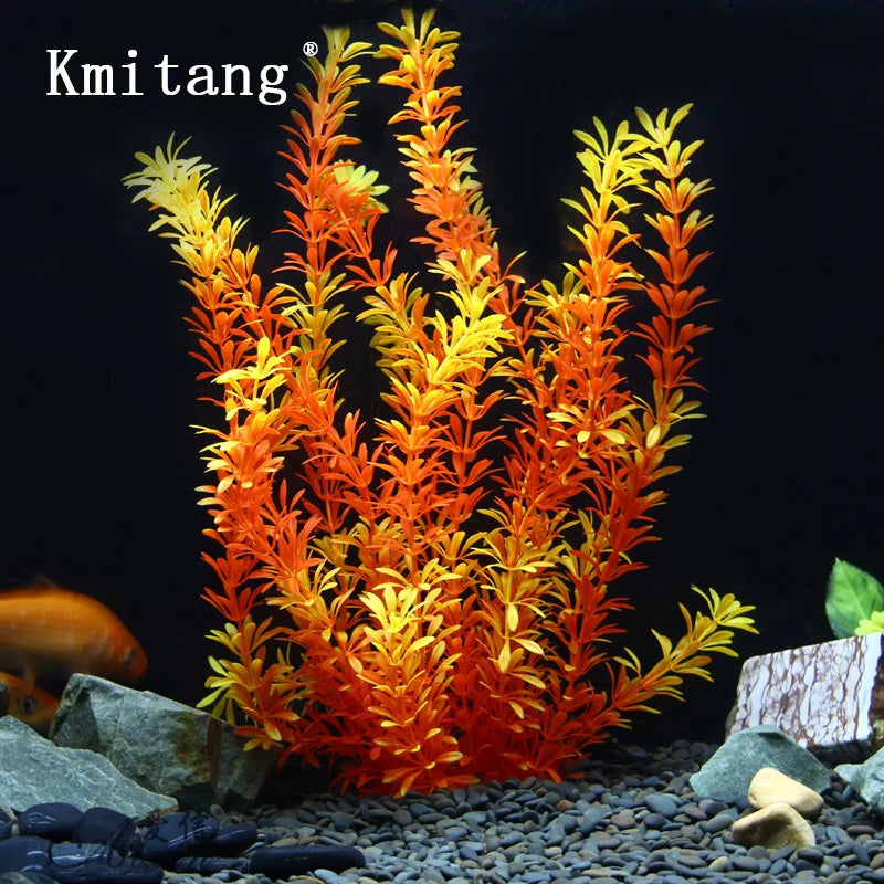 grandes plantes aquatiques artificielles pour décoration d'aquarium - vue 2 sur 8
