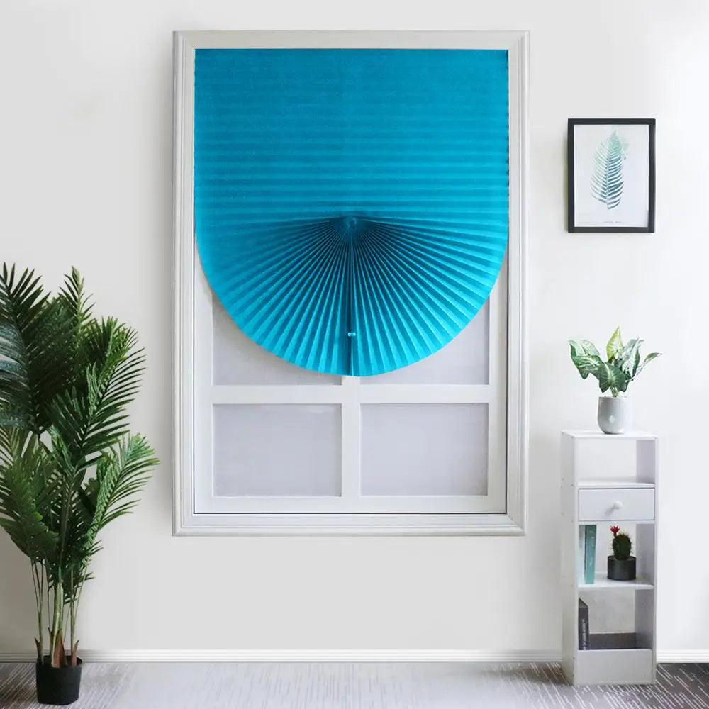 Store plisse occultant adhesif style zebre fenetre chambre - vue 14 sur 17