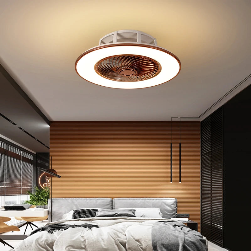 plafonnier led avec ventilateur design moderne 2021 - vue 3 sur 10