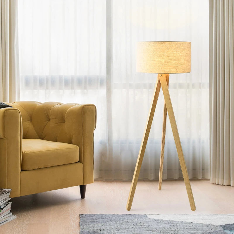Lampadaire design Led en bois massif - vue 4 sur 8