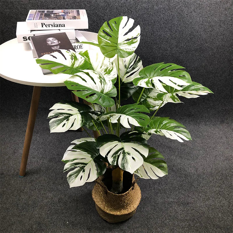 grandes plantes artificielles avec feuilles de palmier décoratives - vue 3 sur 12