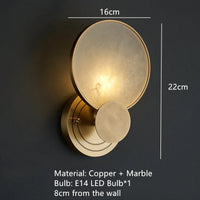 applique murale led ronde en marbre naturel design moderne pour intérieur