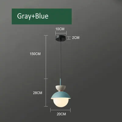 suspension créative avec abat-jour en verre et long câble - vue 16 sur 18