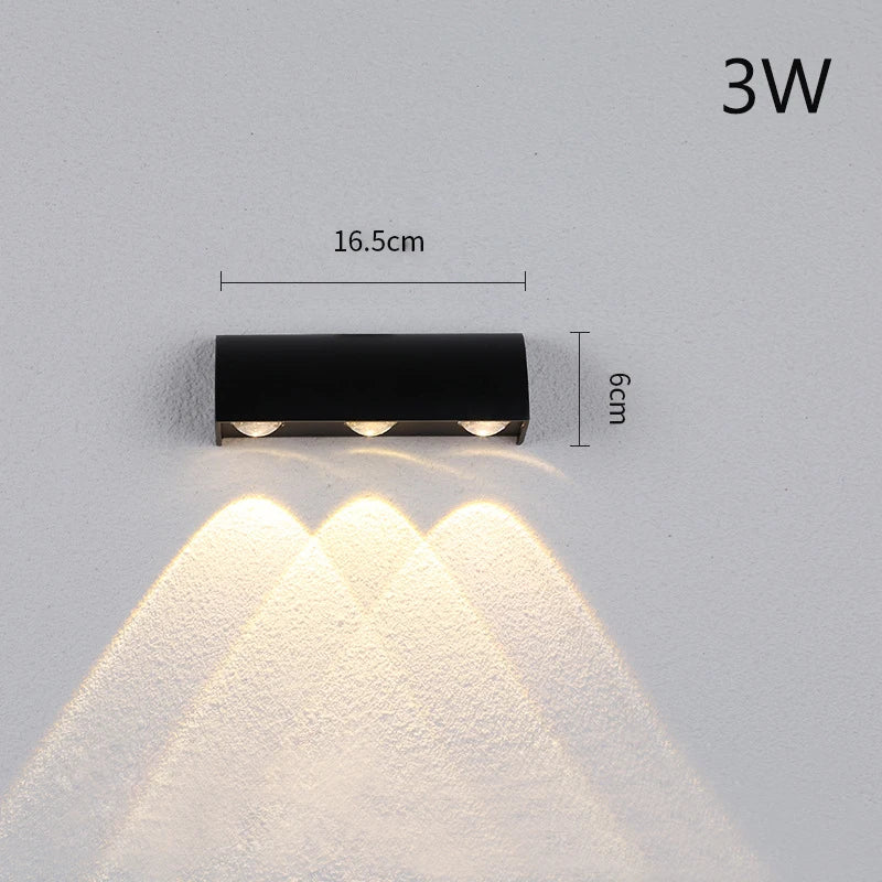 Applique murale LED lumières extérieur moderne entrée escalier balcon maison jardin 110V IP54 porche terrasse étanche noir applique murale - vue 6 sur 7