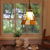 suspension luminaire vintage en laiton et verre pour cuisine