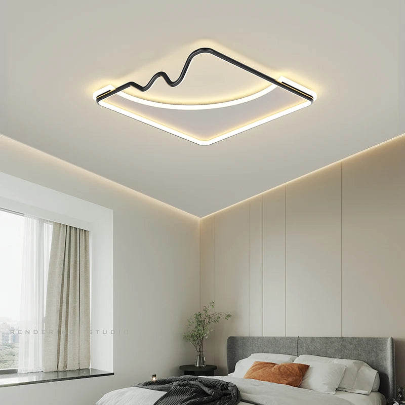 plafonnier led décoratif pour intérieur moderne et élégant - vue 6 sur 15