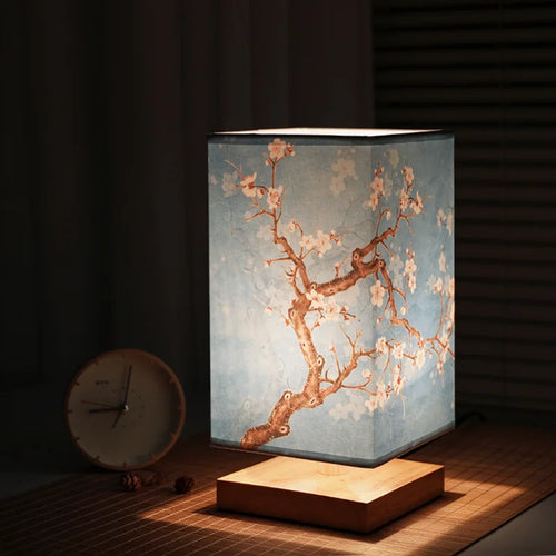 lampes de table carrées à led style chinois à intensité variable - vue 3 sur 10