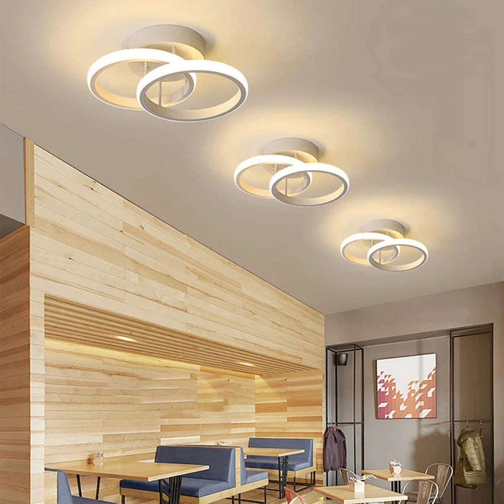 plafonnier led lumière ombre maison couloir chaud froid luminaire salon chambre éclairage - vue 7 sur 24