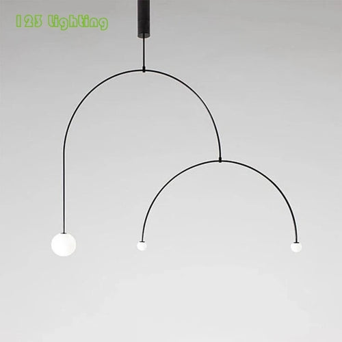 suspension moderne en métal noir pour intérieur contemporain - vue 3 sur 14