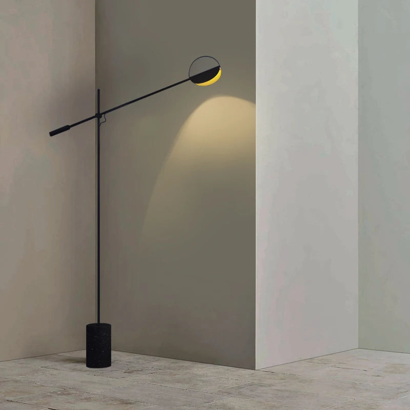 Lampadaire led vintage nordique en fer forgé et marbre