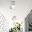 plafonnier abat-jour métallique loft cage ombre