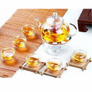 Service a the verre double paroi infuseur chauffe