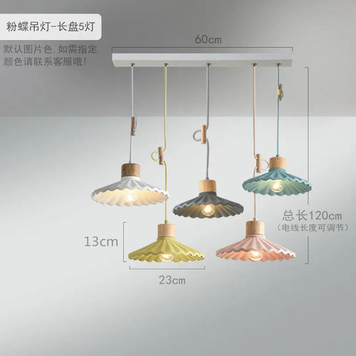 suspension moderne simple led en ciment nordique - vue 6 sur 16