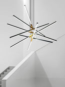 lustre moderne duplex grande hauteur led linéaire créative