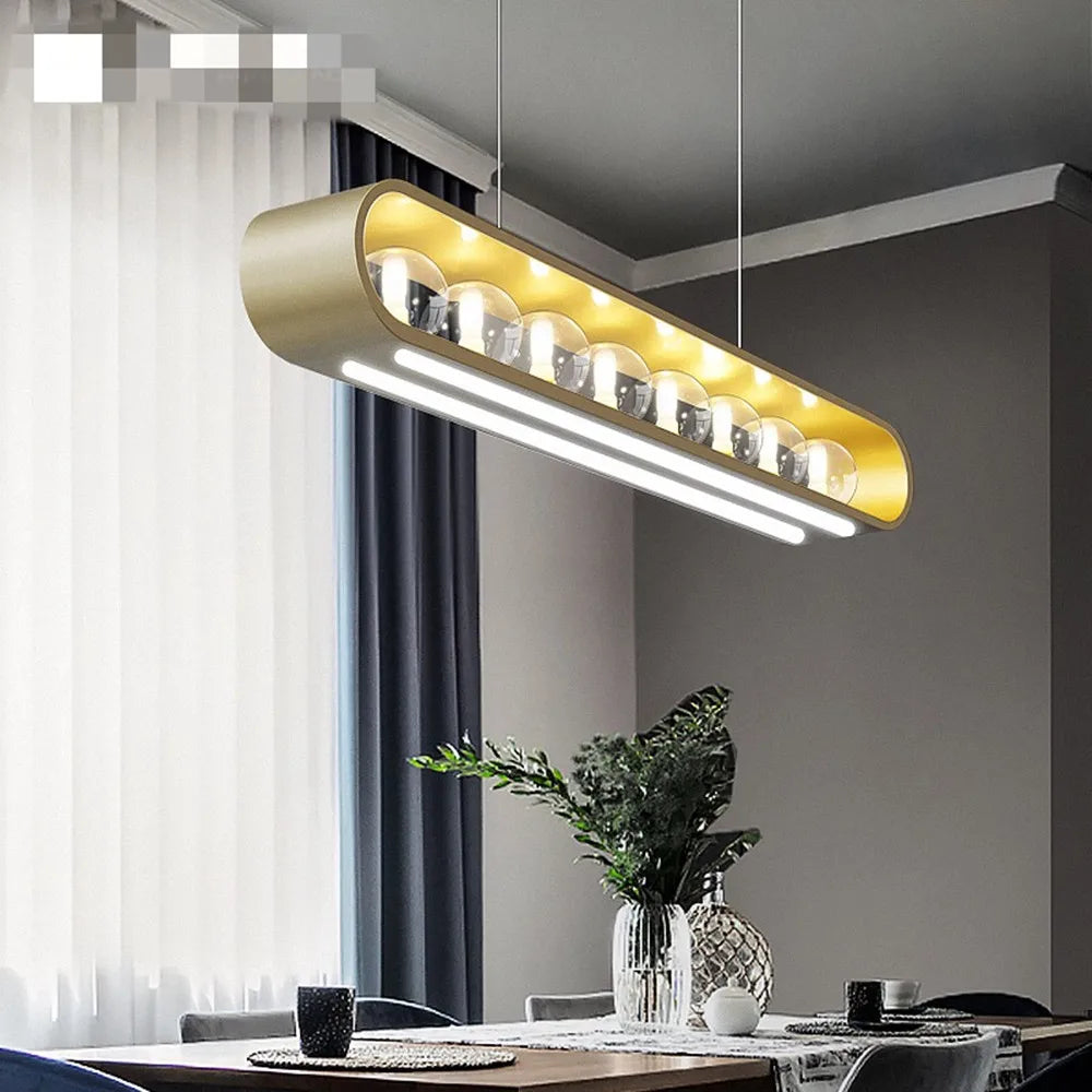 lustre design en verre transparent avec cordon réglable - vue 6 sur 12