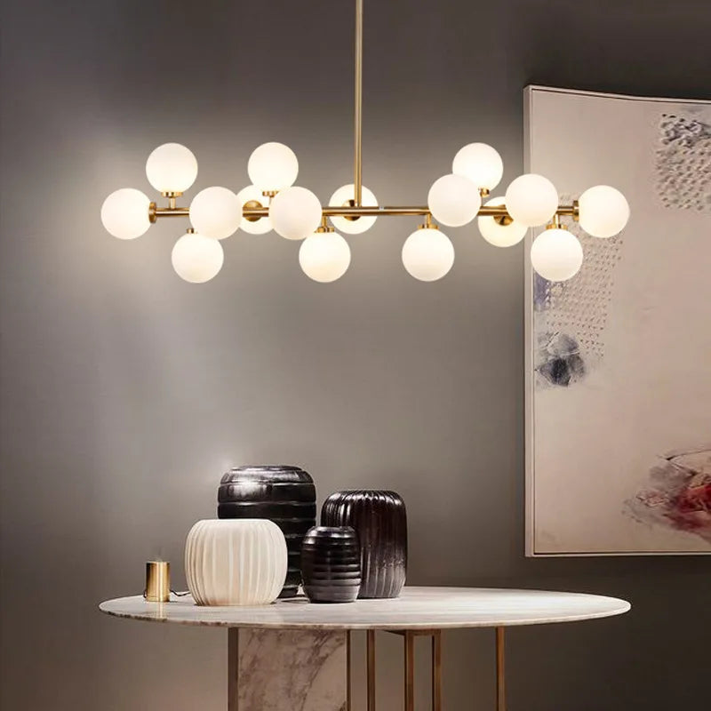 lampe design scandinave en verre laiteux avec support - vue 7 sur 10