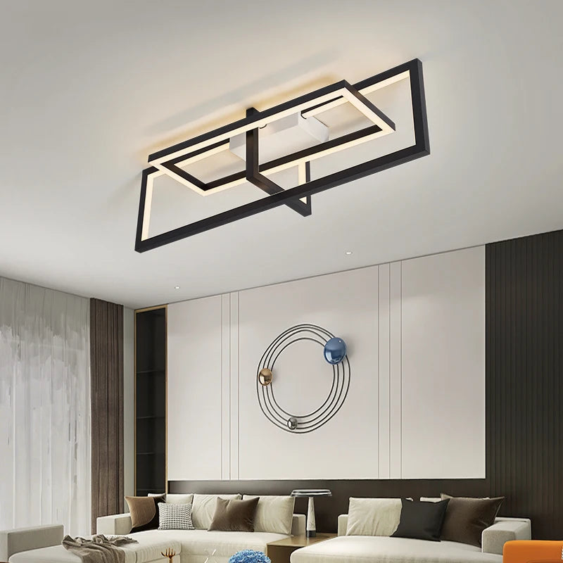 lustre moderne à led minimaliste en acrylique pour plafond