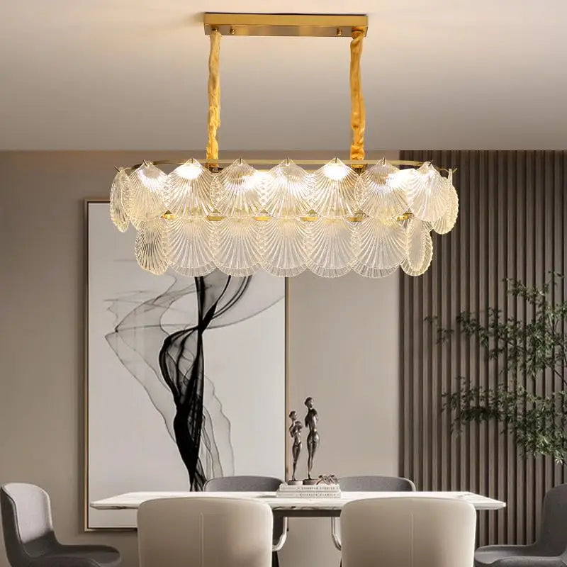 suspension en cristal design nordique luxueux éclairage d'ambiance - vue 3 sur 13