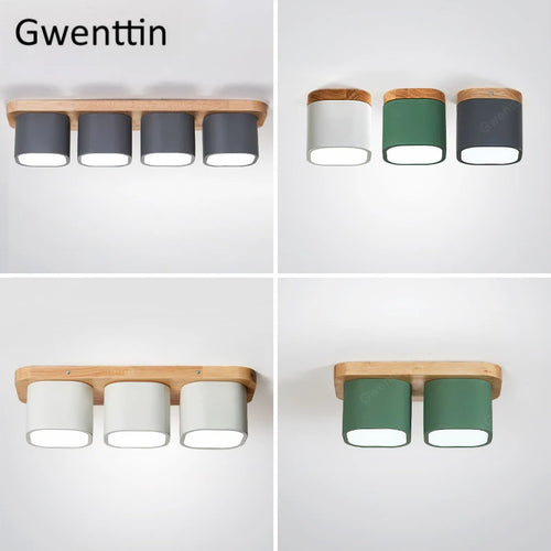 plafonnier moderne en bois et fer design nordique pour intérieur décoratif - vue 3 sur 18
