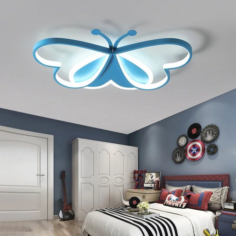 lustre papillon led pour enfants avec intensité variable - vue 5 sur 10