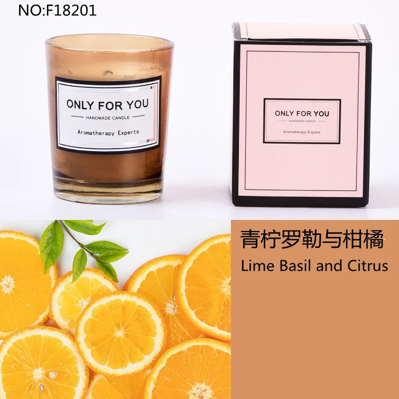 bougie parfumée romantique en cire de soja artisanale avec huiles essentielles - vue 15 sur 26