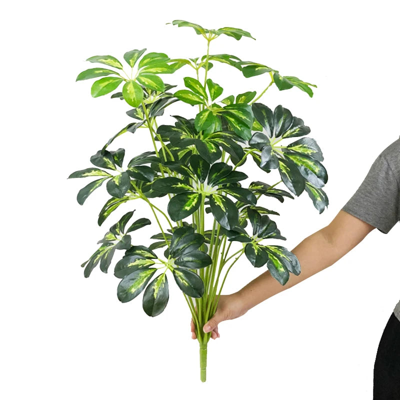 arbre tropical artificiel grandes feuilles de monstera en pot décoratif - vue 17 sur 23
