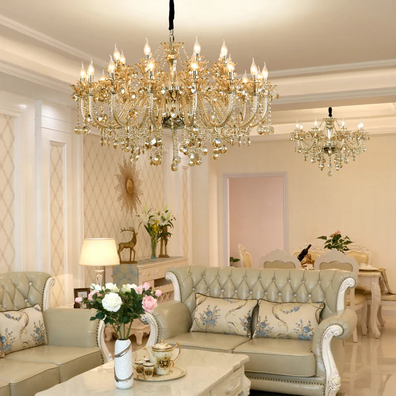 lustre en cristal moderne pour intérieur élégant et raffiné - vue 5 sur 15