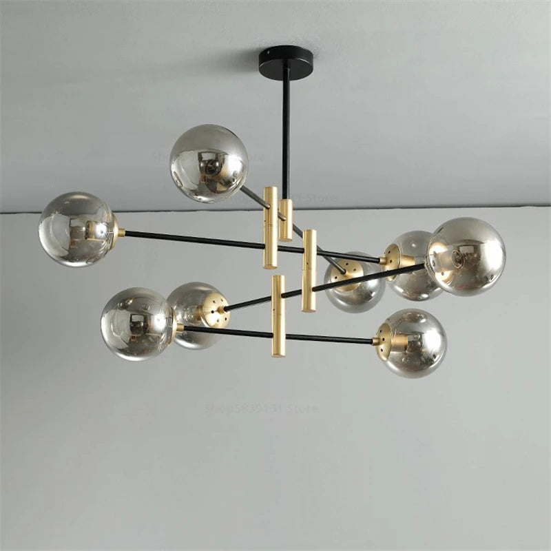 lustre led moderne boule de verre nordique luminaires créatifs