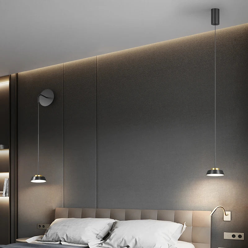 suspension de chevet luxe minimaliste petit lustre moderne - vue 4 sur 22
