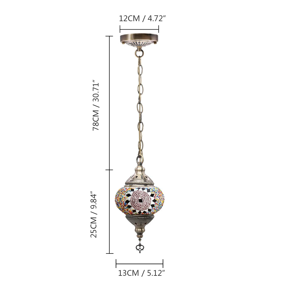 suspension turque en verre mosaïque artisanale décoration méditerranéenne - vue 27 sur 27