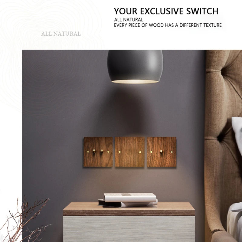 Variateur en bois et vis dorées