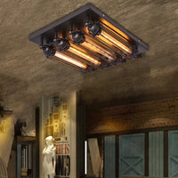 plafonnier industriel rétro vintage monté en surface pour café
