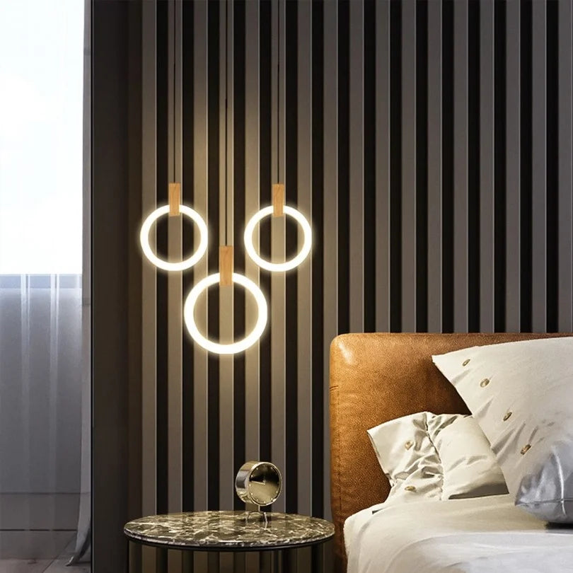 lustre led suspendu style loft pour escalier - vue 3 sur 17