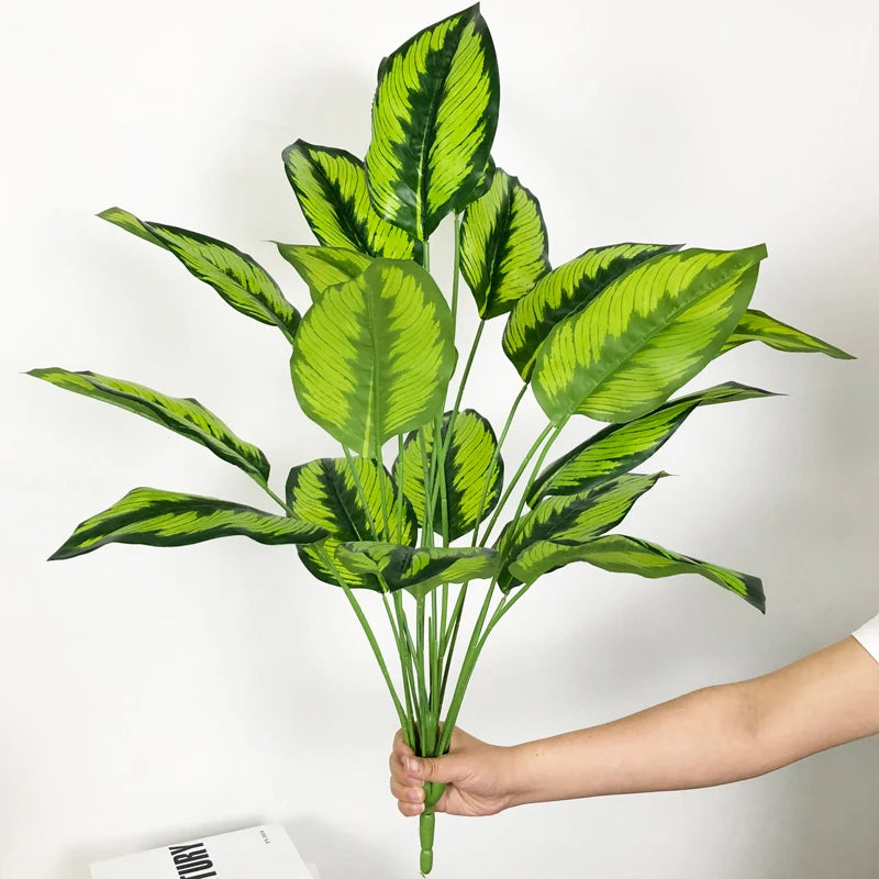plantes artificielles strelitzia et monstera pour décoration tropicale - vue 10 sur 12