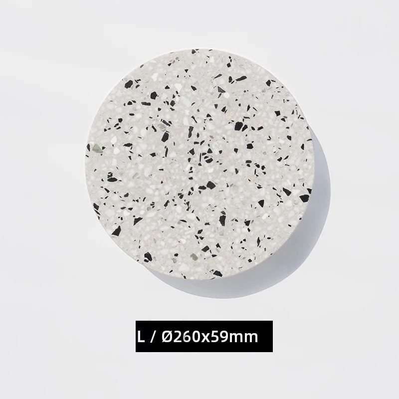 Applique extérieure LED étanche jardin rond intérieur Terrazzo &amp; acrylique décoration fond applique murale terrasse éclairage mural - vue 11 sur 15