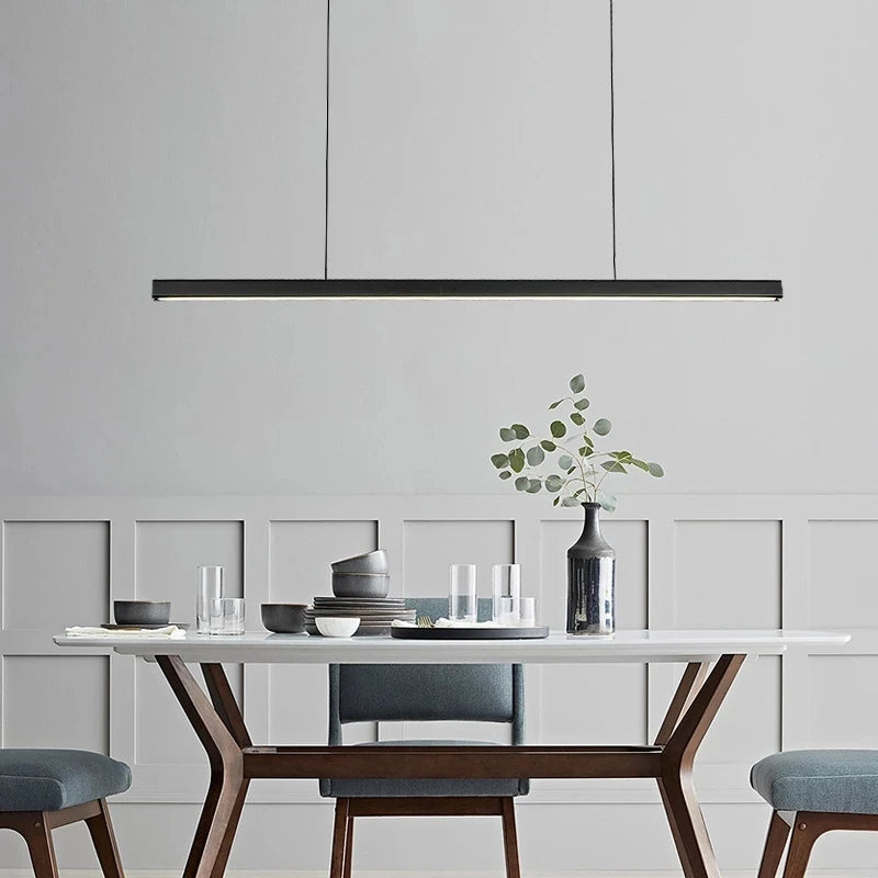 Lustre design moderne minimaliste personnalité barre à LED - vue 2 sur 6