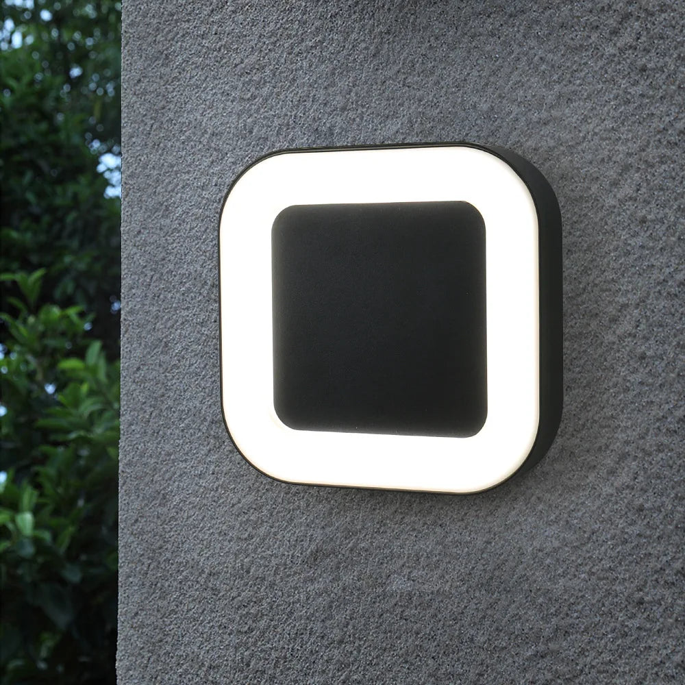 12W Waterproof Outdoor Wall Lights Radar Motion Sensor IP65 Wall Sconce Lamp LED Balcony Porch Garden Villa Lighting Fixtures - vue 3 sur 8