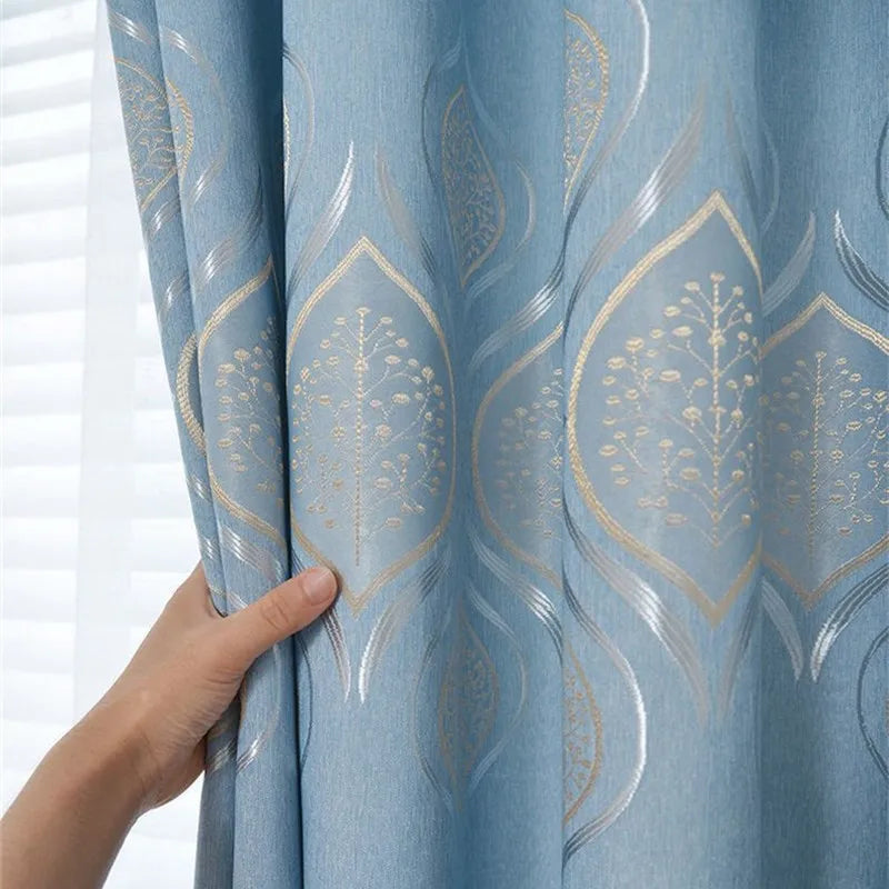 Rideau occultant floral moderne pour chambre ou salon - vue 2 sur 10