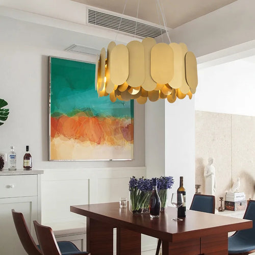 lustre à panneaux nordiques design pour décoration intérieure moderne - vue 4 sur 6